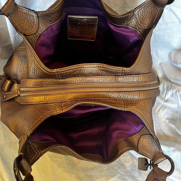 Coach Madison Maggie Bronze Metallic Leather Bag (Style 14313) - Picture 8 of 12